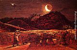 Samuel Palmer Cornfield By Moonlight painting